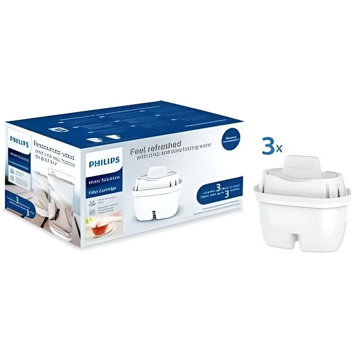 Filtres pour carafes filtrantes - PHILIPS - AWP211/24 - Pack de 3 - Blanc - 0 kWatt