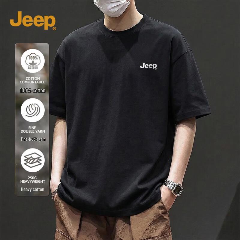 

JEEP Men s Heavyweight Cotton T-Shirt M