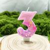 Pink Purple Swan Digital Candle Creative Design Selection Materials Colorful Birthday Cake Accessories Ambience