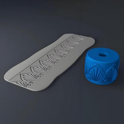 Rolo Carimbo de Argila Padrões Geométricos de Flores Relevo Ferramenta de Rolagem Roda de Textura para Argila Cerâmica Moldes de Argila Ferramentas de Argila DIY Decoração de Arte