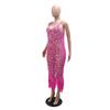 Women's Sequined Halter V-neck Dress Sexy Halter Tassel Dress
