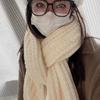 Winter Women's Versatile Korean Style Knitted Wool Red Scarf High-end Christmas Gift Couple Neck Warmer