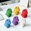 Cute Knitted Texture Decorations 3D Printed Unicorn Figurine with Texture, Compact Heartwarming Gifts for Kids Animal Statue, Creative Desktop