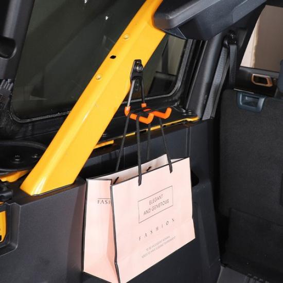 Car Square Hook Clothes Holder Hanger DecorrTrim For Ford Bronco Orange S Size