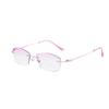 Women's Rimless Diamond Cut Anti-Blue Light Resin Reading Glasses