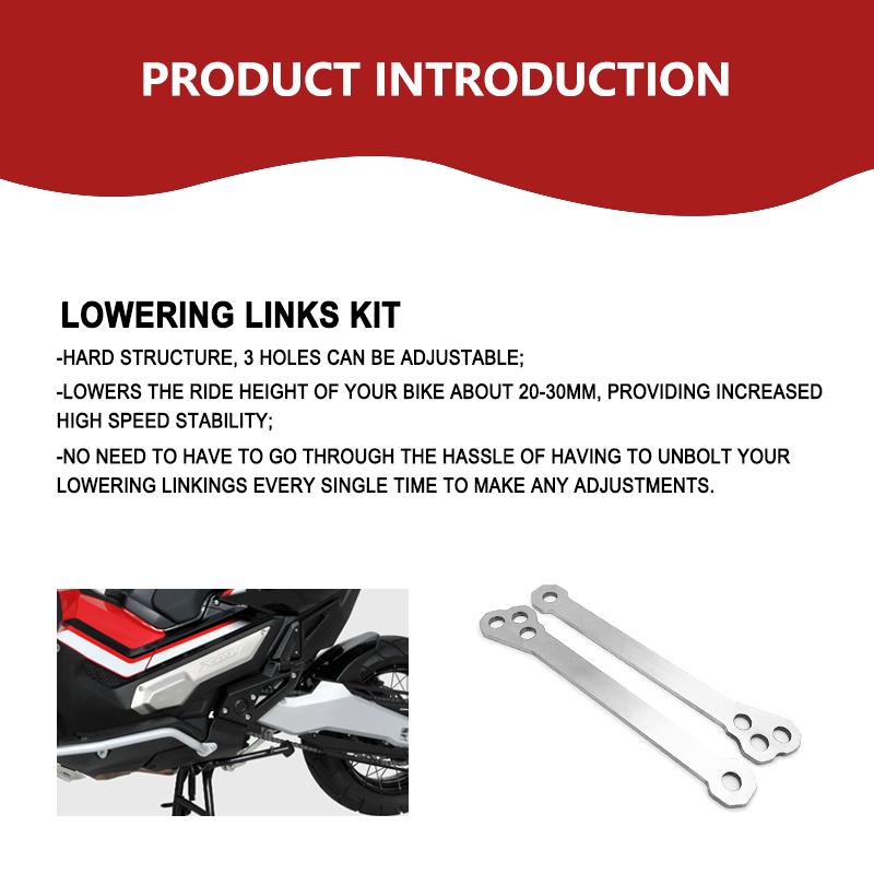 For HONDA X-ADV 750 Motorcycle Rear Suspension Cushion Lever Drop Linkage XADV 750 2019 2020 2021 2022 2023 Lowering Links Kit