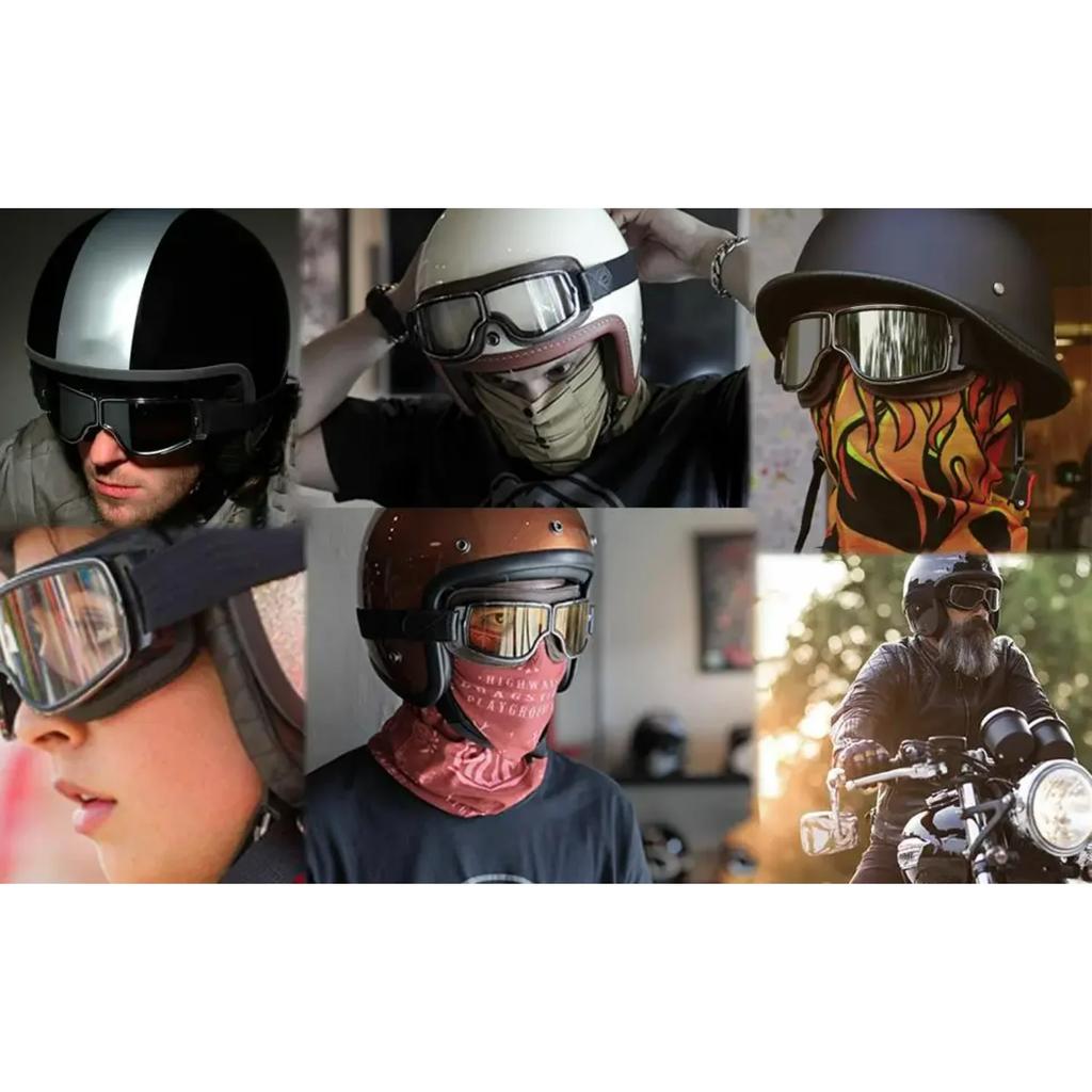 Motorcycle Glasses Motocross Sunglasses Cycling Glasses Protective Vintage Helmet Goggles Driver Driving Leather Goggles