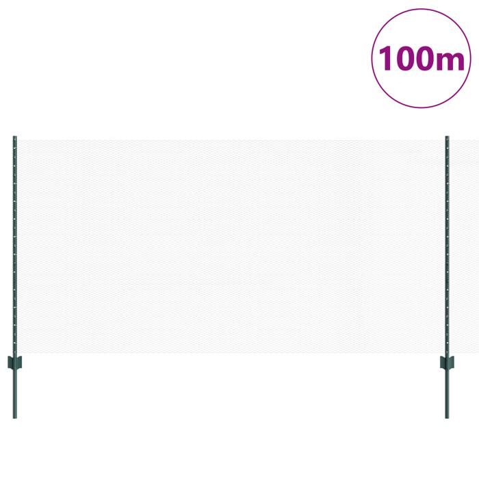 Poteaux de clôture vidaXL 11 pcs U-Channel Vert 120 cm Acier 3336792
