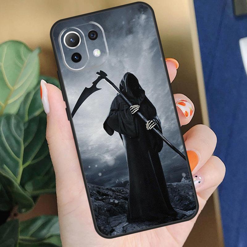Death Grim Reaper Skull Case For Xiaomi 15 14 Ultra 13T 14T 15T Pro 17 Pro Max POCO F8 F7 F5 F6 X5 X6 X7 Pro Coque