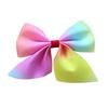 Gradient Rainbow Multicolor Bow Hair Tie & Clip for Girls and Babies