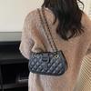 Spring Bag Women's New Fashion Chain Rhombus Embroidery Thread Messenger Bag Versatile Shoulder Women's Bag