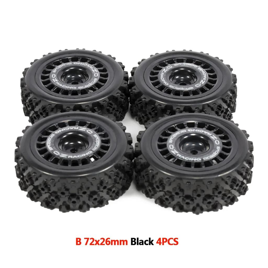 4Pcs RC Rally Tires Glued On Road Tyre Wheels with 12mm Hex for Tamiya TT02 TT-01 XV01 PTG-2 DF-03 WR8 Racing Car Upgrades