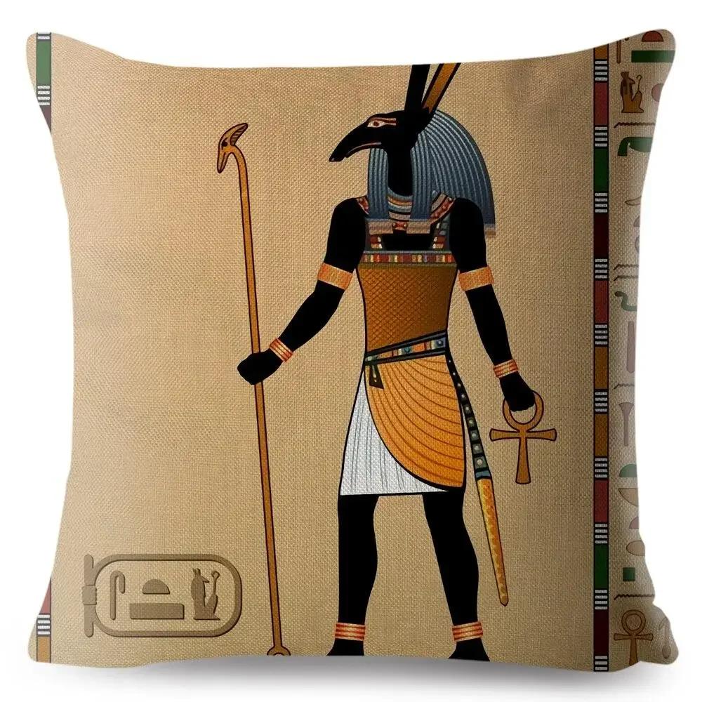 Ancient Egypt Totem Pharaoh Printing Cushion Cover Polyester Pillow Case Sofa Home