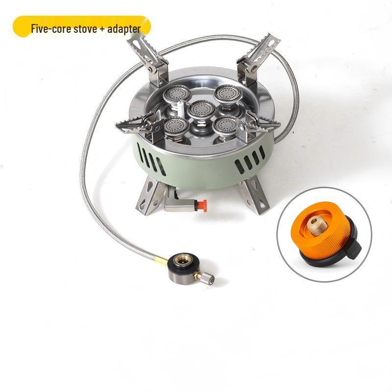 Gongziyu Portable Five-Core Outdoor High-Power Gas Stove