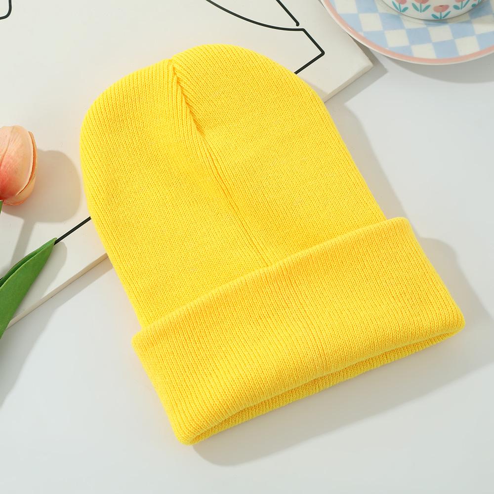 Korean Style Winter Acrylic Knit Hat - Modern Minimalist, Warm, Windproof, Fashionable, Versatile Wool Hat