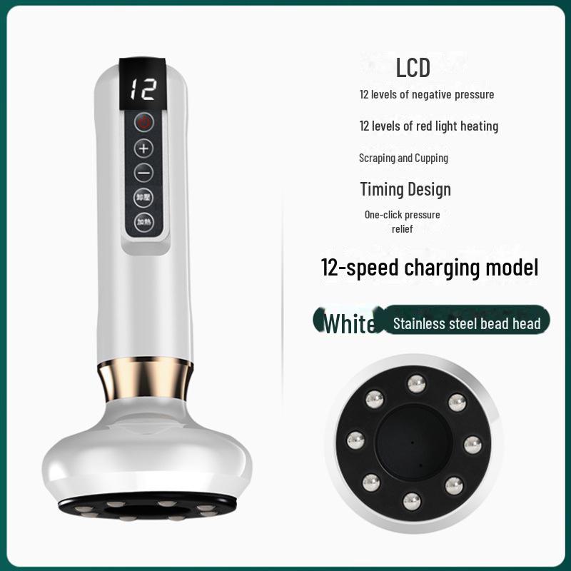Elektrický přístroj na meridiánovou masáž a sací masáž – inteligentní baňkovací přístroj s kamenem Bian pro domácí použití
