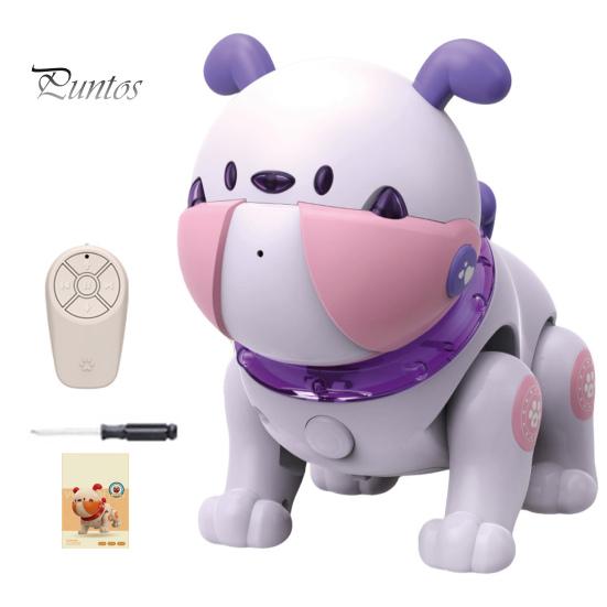 

Робот-бульдог с дистанционным управлением, электрическая сенсорная интерактивная умная голосовая собака, обучающая танцующая поющая игрушка-щенок с радиоуправлением и музыкальным светом фиолетовый