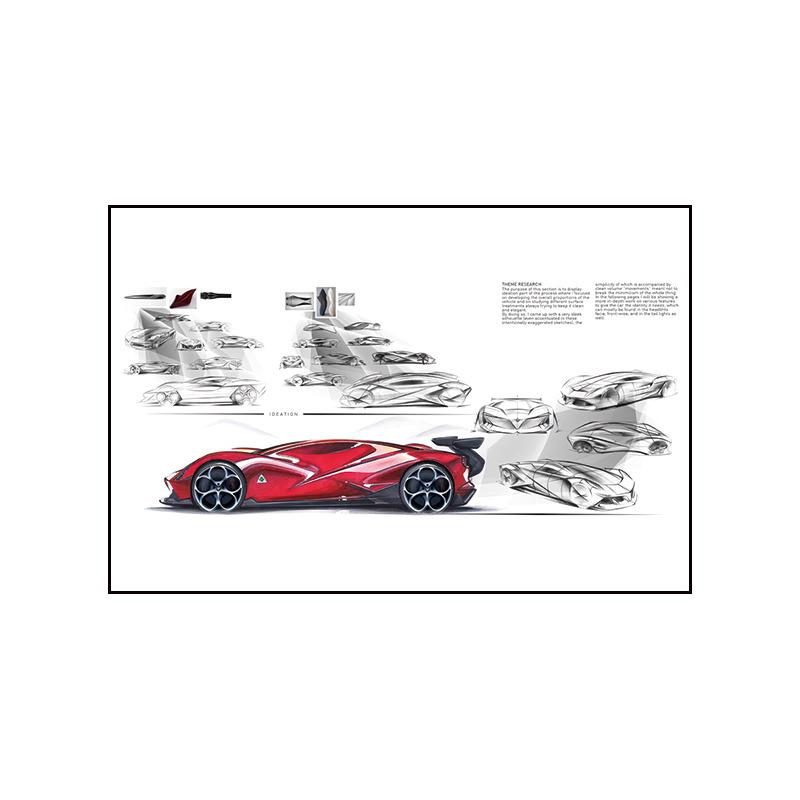 Pittura su Tela Poster a Tema Auto Pittura Decorativa Soggiorno Camera da Letto Stanza E-sport Murale da Corsa Supercar GTR