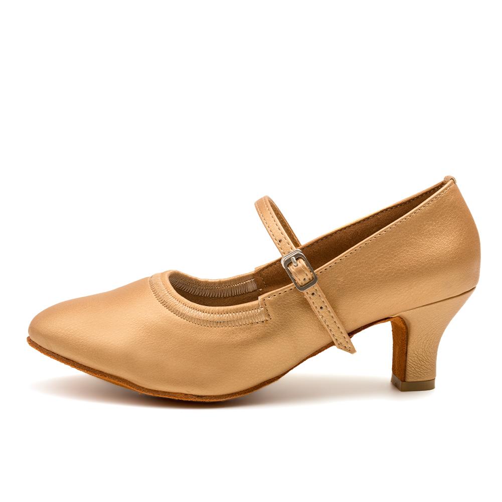 

Modern Dance Shoes for Women Close Toe Waltz Latin Ballroom Standard Dancing Shoes Rubber Sole Heel 5cm 34 коричневый