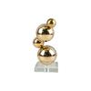 Metalen Decoratie Beeldjes Metalen Bollen Stapel Kunstwerken Gouden Bal Metaal Ambacht Geometrische Sculptuur Woondecoratie Accessoires
