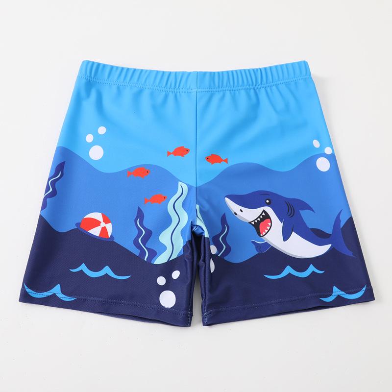 Kid's Two-Piece Swimsuit Set with Swim Cap - Short Sleeve for Boys