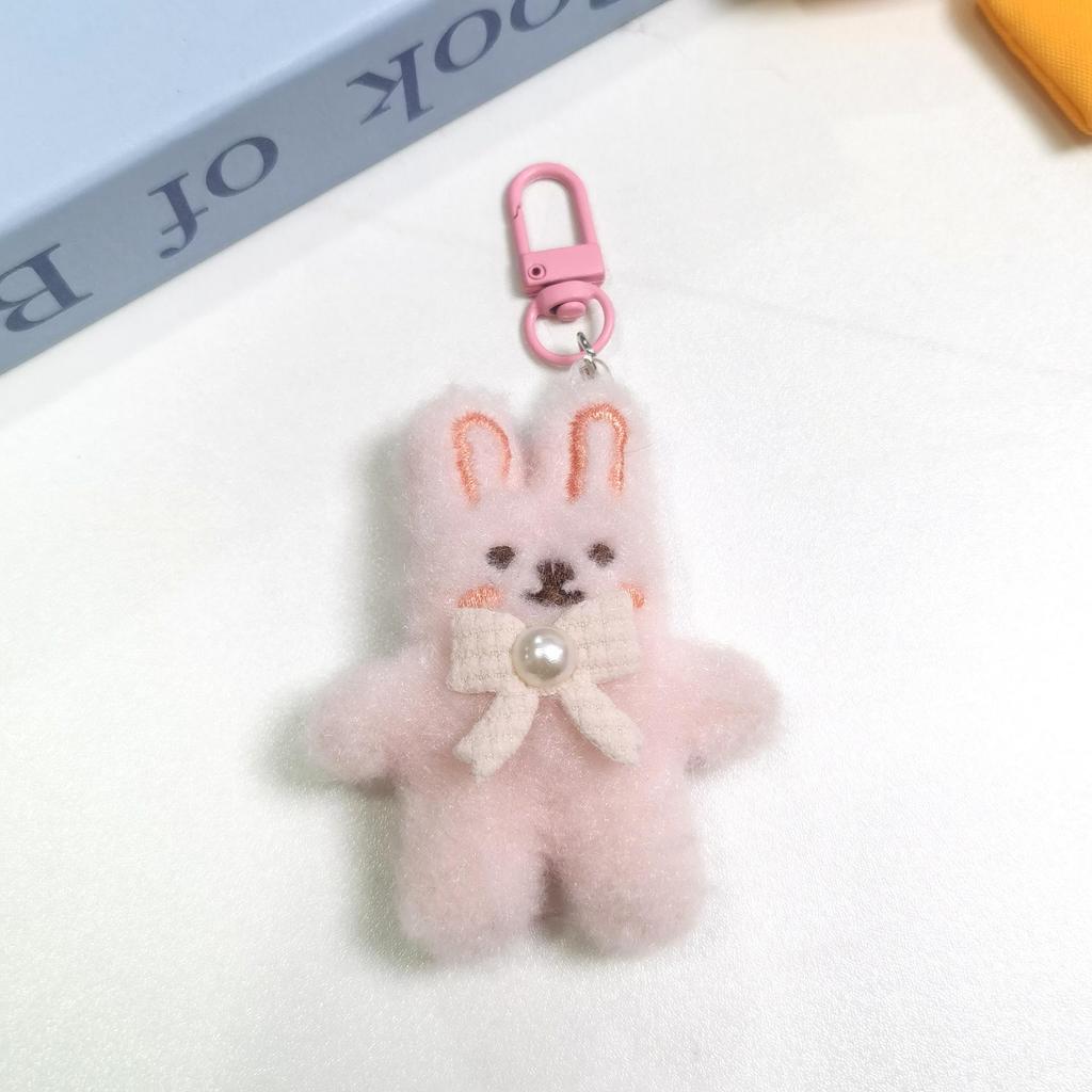Cartoon Rabbit Plush Keychain: Cute Backpack Charm & Student Gift
