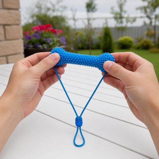 Dog Chew Toy, Teeth Cleaning Mouth Prop, Chew Toy Keeps Dog Mouth Open for Easy Brushing, Small Medium Large Dogs Oral Care Tool