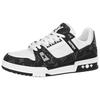 Louis Vuitton Trainer Cow Leather Trendy Low Top Skateboard Shoes Women's Black 1AC2A5