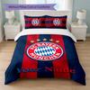 Set Biancheria da Letto Personalizzato Bayern Monaco con Nome Testo 1 Copripiumino+2 Federe Logo Calcio Regalo Personalizzato per Occasioni Speciali Decorazione Camera da Letto
