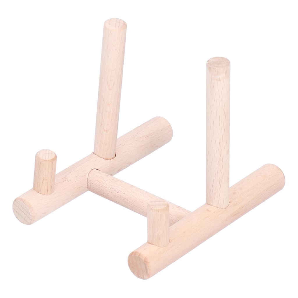 Wooden Desktop Ornament Household Modern Plate Holder Stand Home Decoration for Party