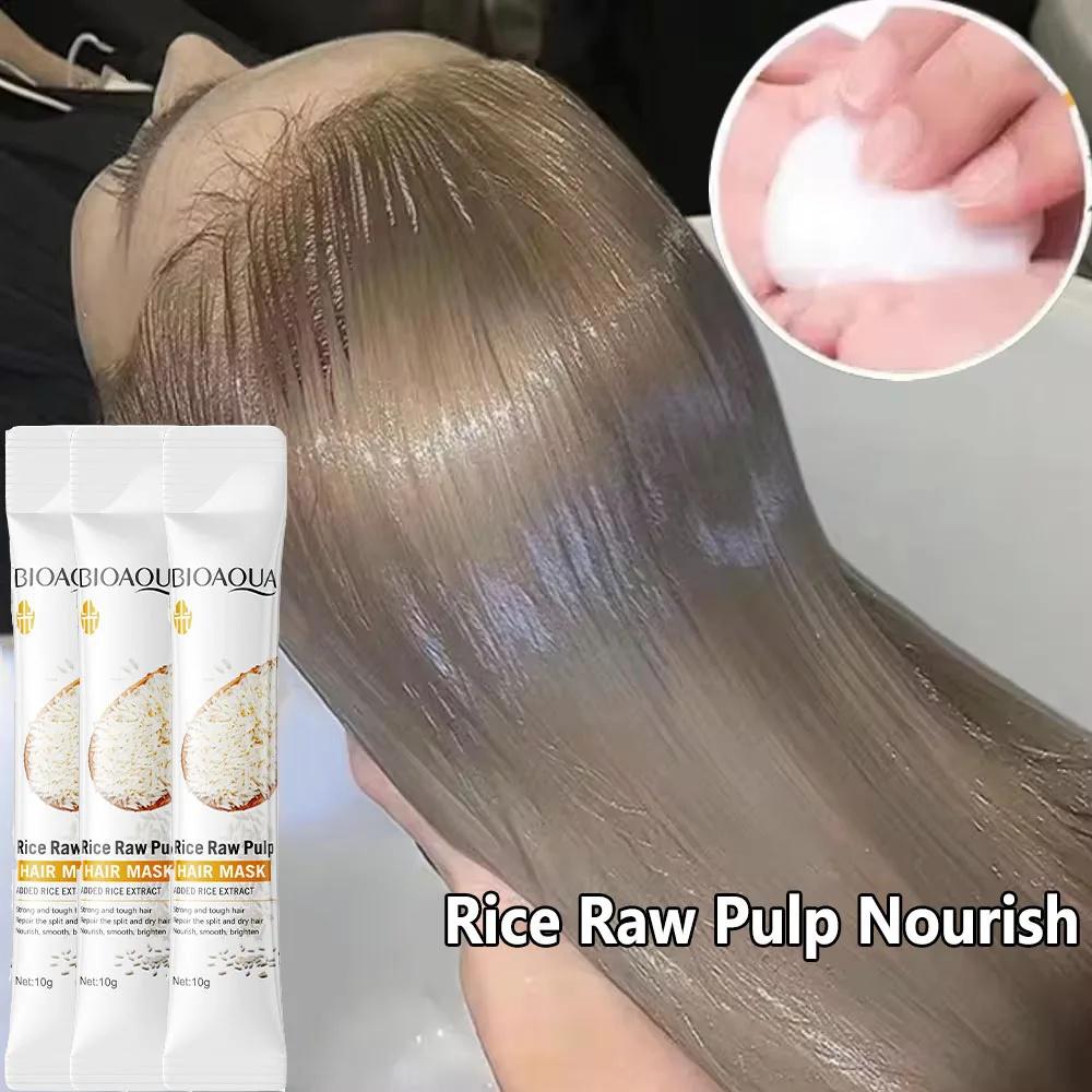 Masque Capillaire Magique Kératine 5 Secondes Réparation Cheveux Abîmés Crépus Doux Lisses Brillants Nutrition Riz Hydratant Nourrir Soin Capillaire