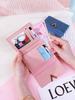 New Style Tri-fold Ladies' Wallet - V-shaped Retro Card Holder, Frosted PU Leather, Simple Student Money Clip