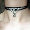 Gothic Double Layer Snake Choker Necklace for Women Vintage Punk Creative Natural Stone Pendant Necklace Jewellery Accessories