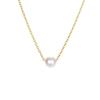 18K Gold-Plated Japanese & Korean Imitation Pearl Necklace - Elegant, Colorfast, Lightweight Clavicle Chain for Luxury Commuting