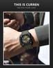 CURREN 8461 Men's Square Sports Watch with Silicone Strap and Multifunctional Six-Needle Calendar