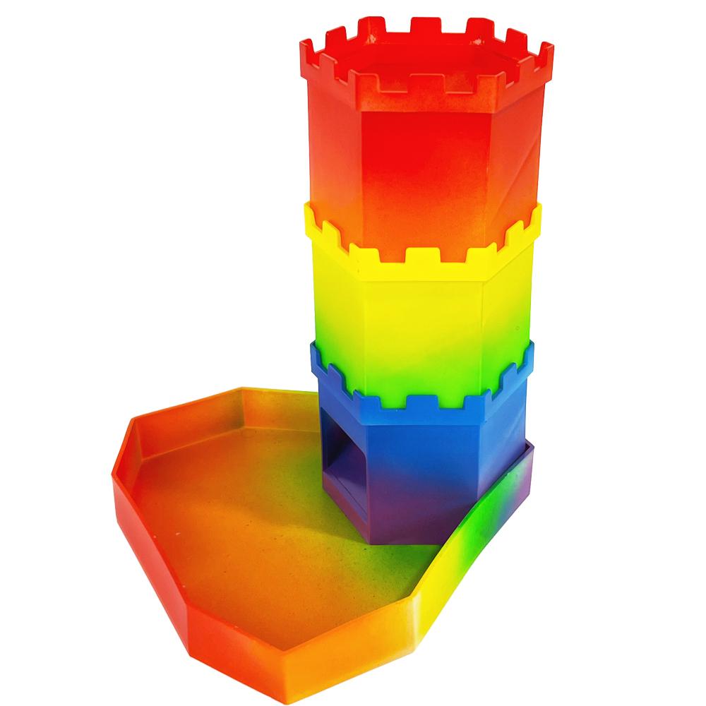 Bricks Castle Dice Tower D&D Dice Rolling Tray Tower - Perfect for D&D Game RPG and Tabletop Gaming Best Gift