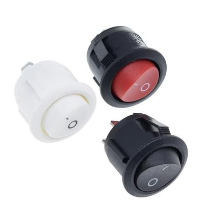 Mini Round Snap-in Toggle Switch 2 Pin Plastic Car Auto Boat Switches Rocker Boat Switch Car Auto Boat