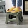 Heavy-Duty Thickened Portable Folding Stool with Handle - 1 Pack Square Plastic Collapsible Stool for Indoor, Gatherings, Picnic