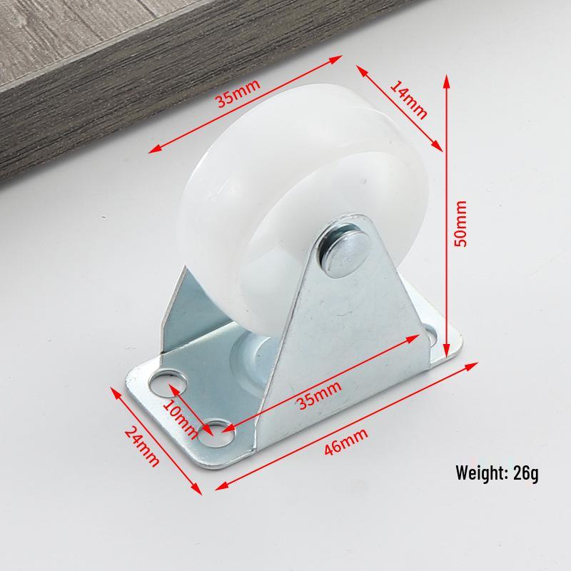Directional White Furniture Caster: Plastic Fixed Wheel for Furniture Accessories