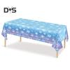 3/6 Pack Christmas Tablecloth Winter Holiday Snowflake Dining Tablecloth Plastic Disposable Table Cover for Christmas Party Decoration