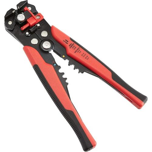 

Basic self-adjusting wire stripper, red, black