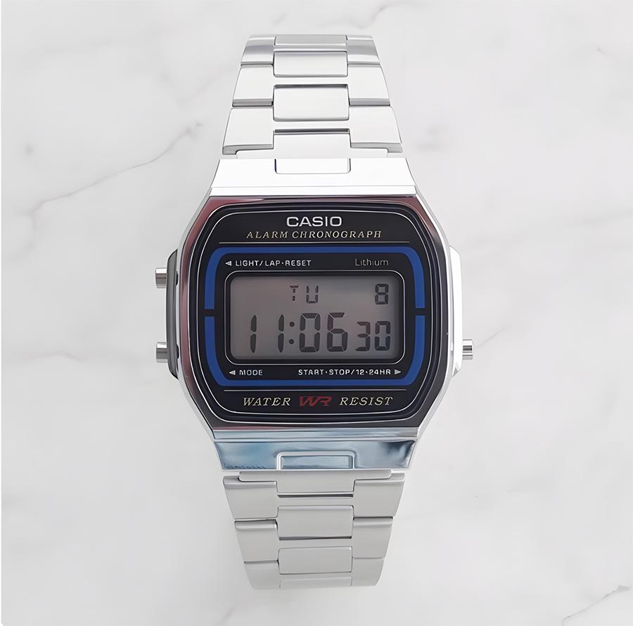 Casio Reçine Kasa Paslanmaz Çelik Kordon Erkek Quartz Saat A164WA-1
