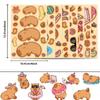 8Sheets Cute Capybara Puzzle Stickers Make-A-Face Assemble Funny Cartoon Decal Assemble Diy Jigsaw Children Boys Toys
