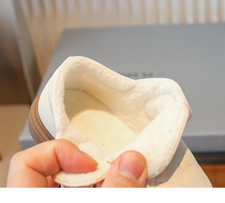 Mädchen Prinzessinnenschuhe mit Samtschleife – Weiche Sohle aus Leder für Herbst & Winter