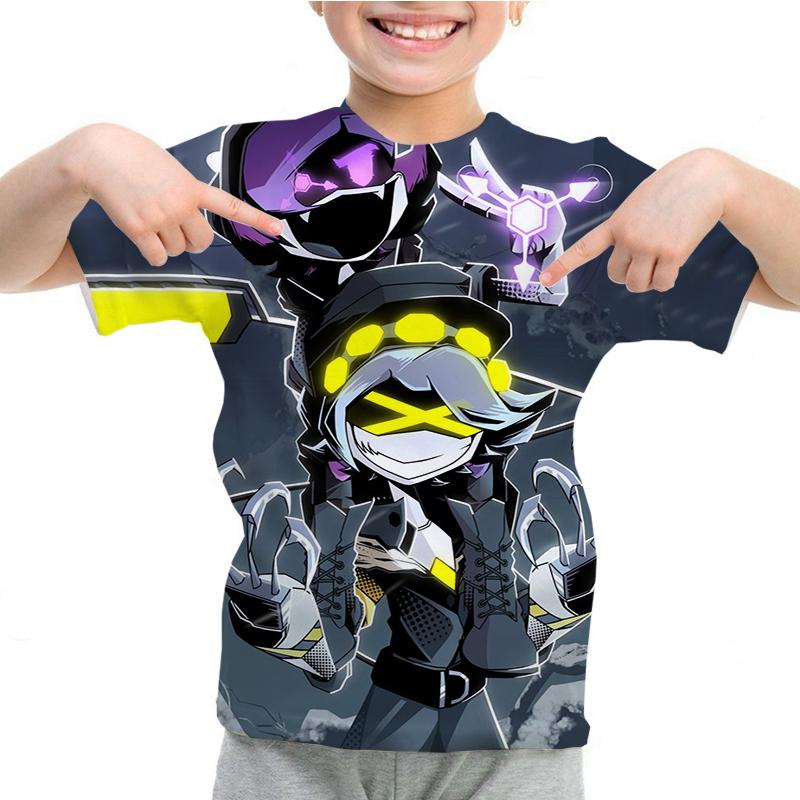 Murder Drones Cartoon 3d Print T-Shirt for Boys Girls Casual Clothing Summer Crew Neck Short Sleeve Tees Fashion Kids T-shirt