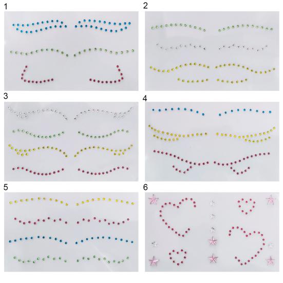 Tattoo Rhinestones Attractive Easy To Apply Plastic Convenient Gem Faux Crystal Stickers for Unisex
