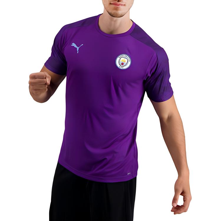 Puma Logo Print Crew Neck Short Sleeve T-Shirt Men Tops Purple 755798-23