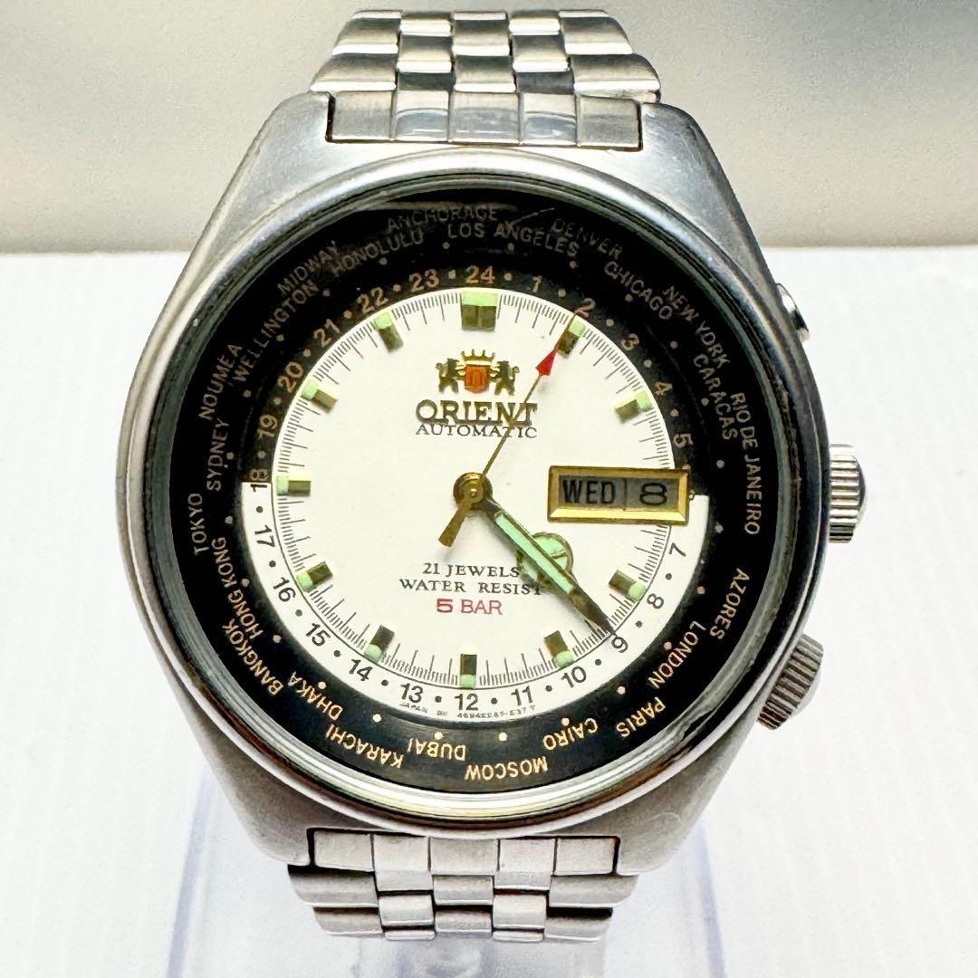 ORIENT Men s World Time Automatic Winding Day Date 469EE6-71