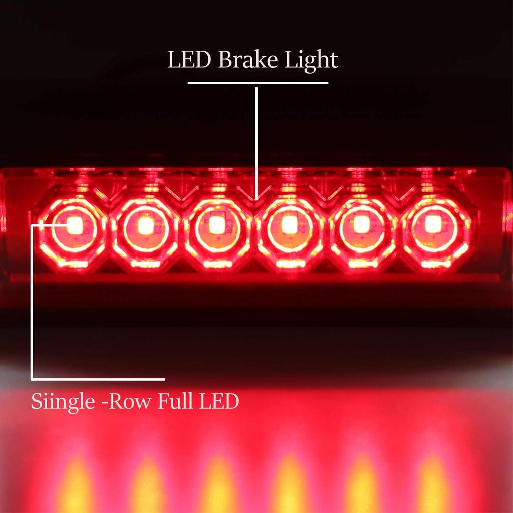 For 1997-2003 Ford F150 / 2004 Heritage LED 3Rd Third Brake High Mount Light Cargo Light Stop Lamp (Red)