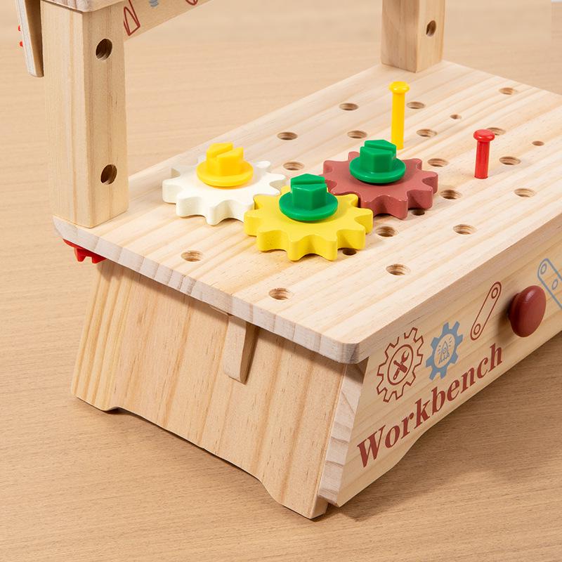 Children's Wooden Tool Table for Early Education and Play